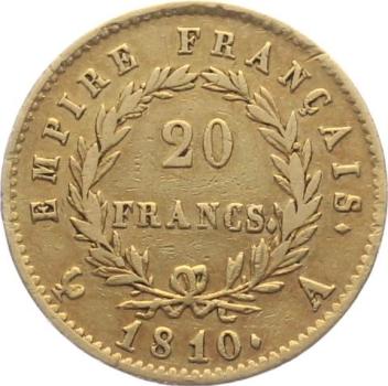 Frankreich 20 Francs 1810 A - Napoleon Empereur